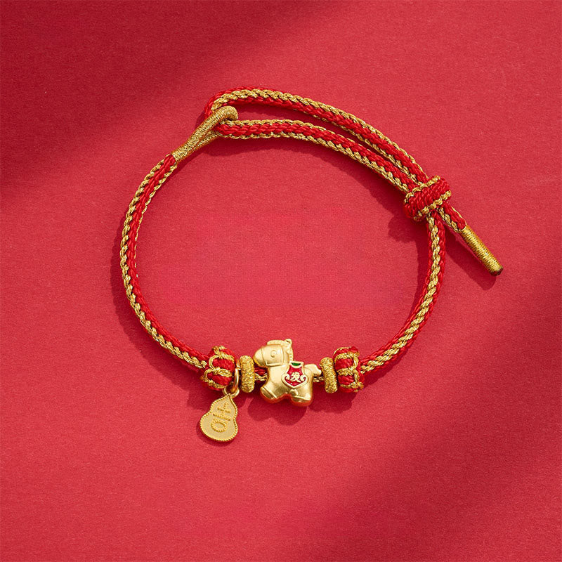 EverestArtstudios Year Of The Horse Red String Copper Braided Luck Bracelet