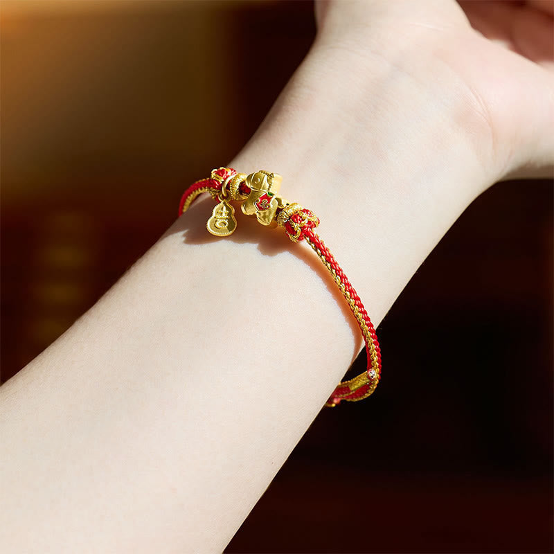 EverestArtstudios Year Of The Horse Red String Copper Braided Luck Bracelet