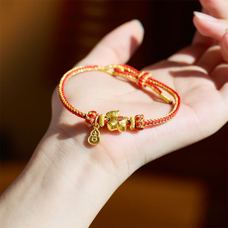 EverestArtstudios Year Of The Horse Red String Copper Braided Luck Bracelet