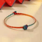 Buddha Stones Colored String Hand-woven Knots Strength Bracelet