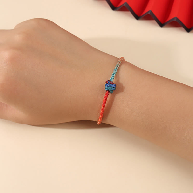 Buddha Stones Colored String Hand-woven Knots Strength Bracelet
