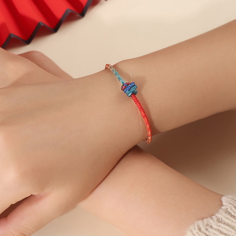 Buddha Stones Colored String Hand-woven Knots Strength Bracelet