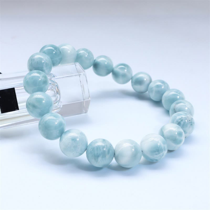 Buddha Stones Natural Larimar Wisdom Confidence Bracelet