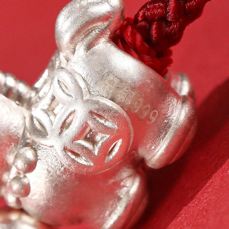 Buddha Stones 999 Sterling Silver Red Agate Year Of The Horse Prosperity String Bracelet