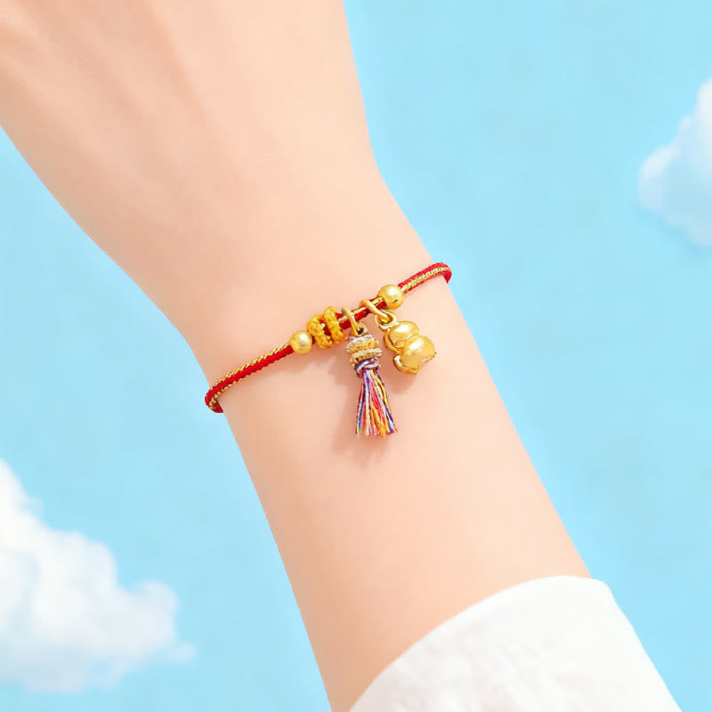 Buddha Stones Year Of The Horse Success Strength Braided String Adjustable Bracelet