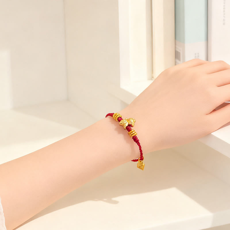 Buddha Stones Year Of The Horse Success Strength Braided String Adjustable Bracelet