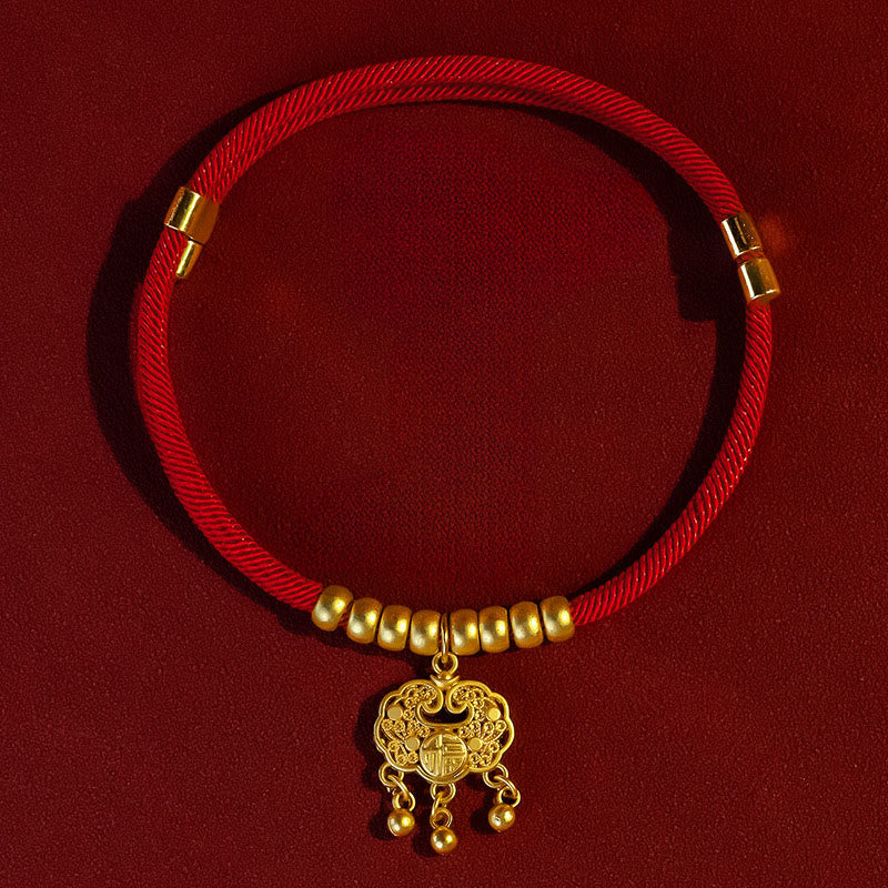 Buddha Stones Red String Bead Protection Adjustable Cats Small Dogs Pet Collar