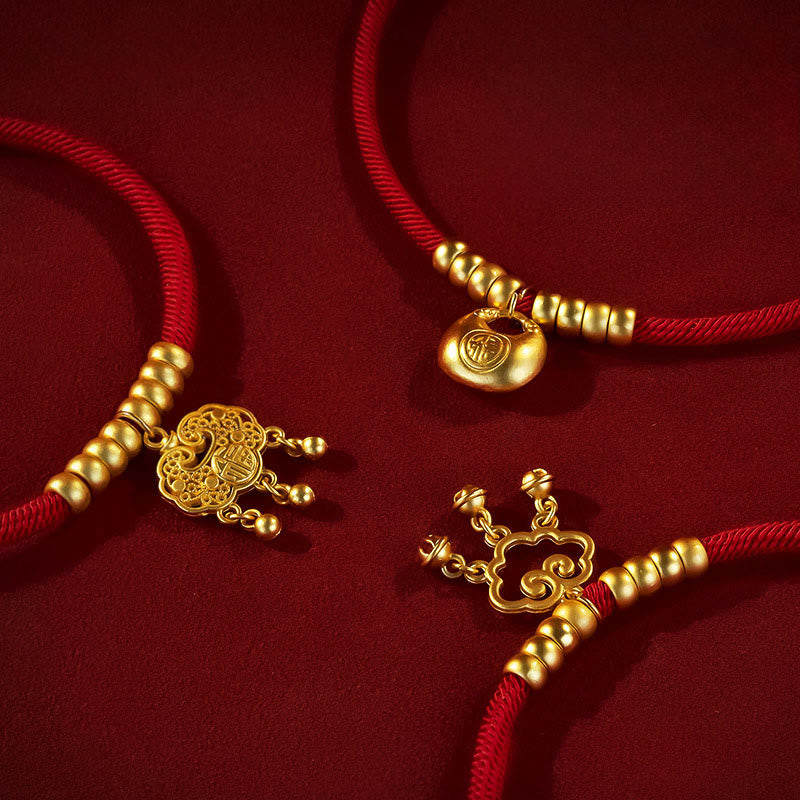 Buddha Stones Red String Bead Protection Adjustable Cats Small Dogs Pet Collar