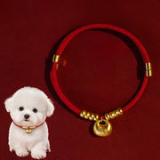 Buddha Stones Red String Bead Protection Adjustable Cats Small Dogs Pet Collar