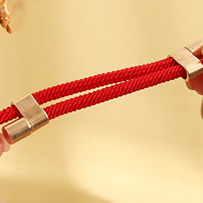 Buddha Stones Metal Pendant Red String Peace Joy Blessing Protection Adjustable Cats Small Dogs Pet Collar