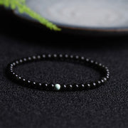 EverestArtStudios Black Obsidian Turquoise Strength Fulfilment Bracelet