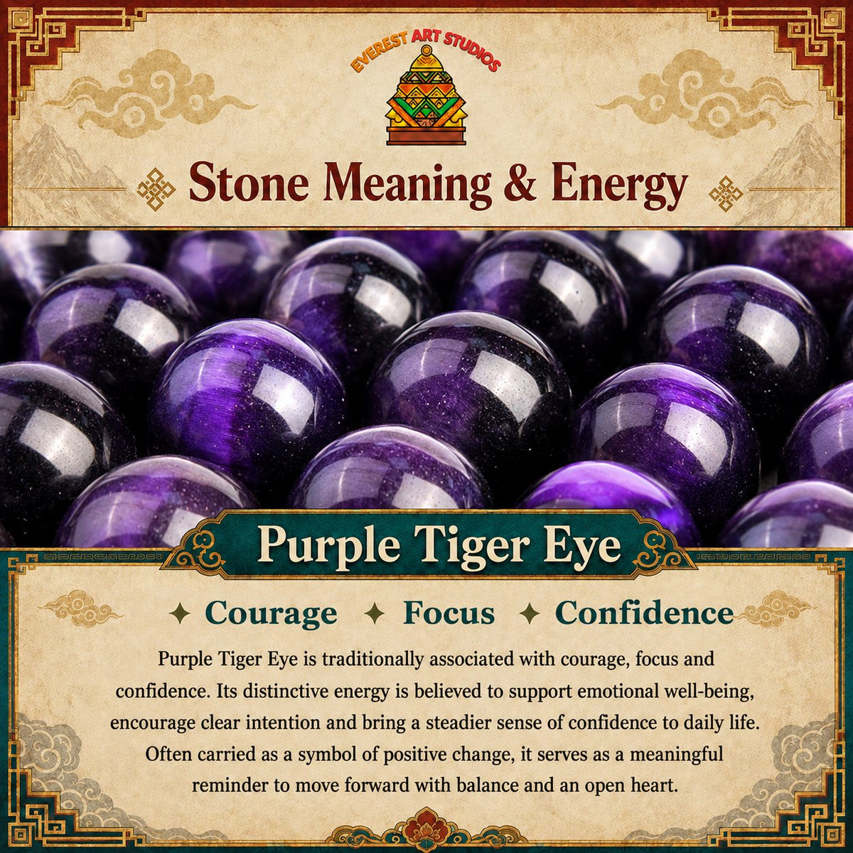 Everest Art Studios — purple tiger eye