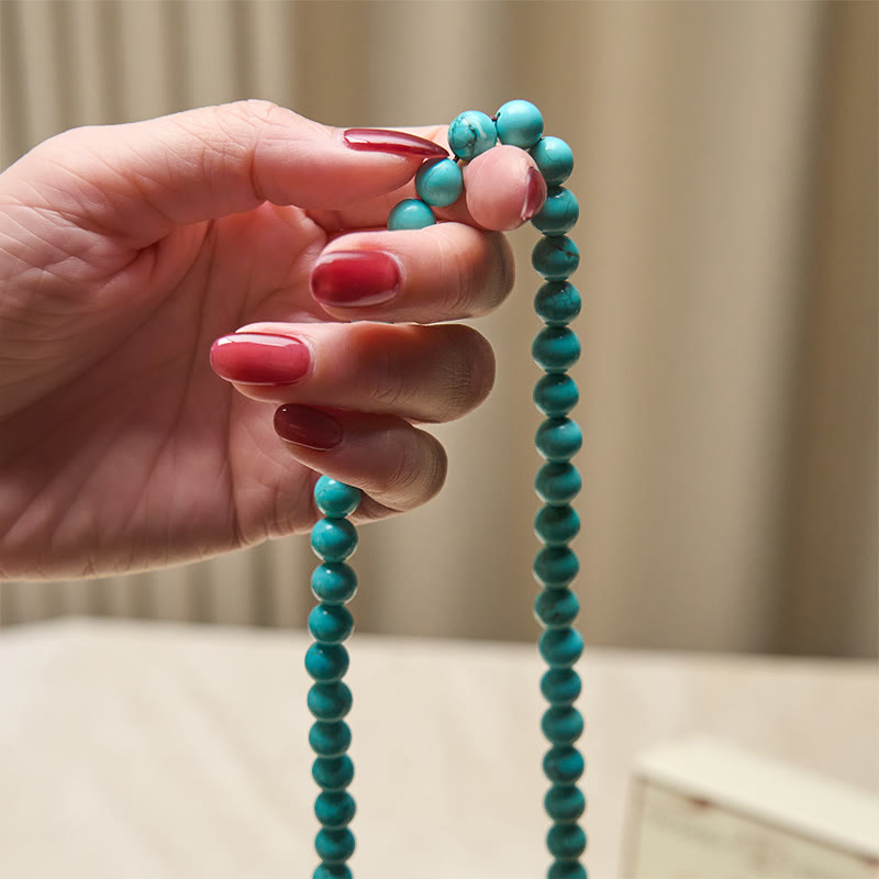 EverestArtStudios 108 Beads Turquoise Wisdom Balance Mala