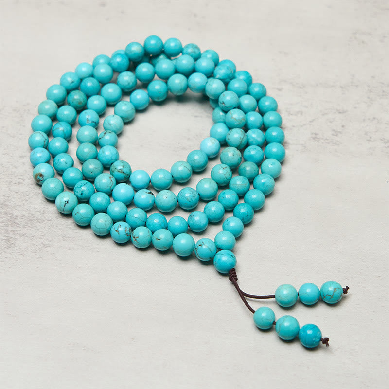 EverestArtStudios 108 Beads Turquoise Wisdom Balance Mala