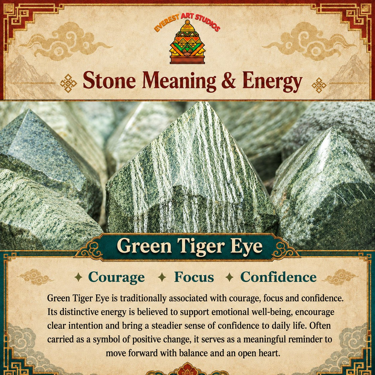 Everest Art Studios — green tiger eye