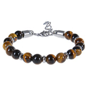 EverestArtStudios Tiger Eye Various Natural Stone Beads Protection Bracelet
