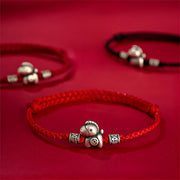 EverestArtstudios Year of the Horse 999 Sterling Silver String Braided Protection Bracelet
