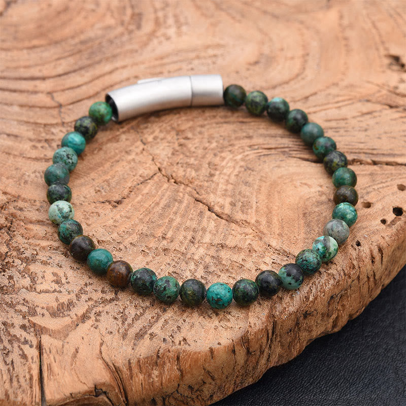 EverestArtStudios Turquoise Black Glitter Stone Tiger Eye Positive Bracelet