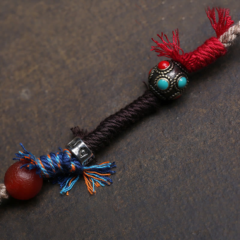 EverestArtStudios Copper Turquoise Dzi Bead Luck Necklace Pendants