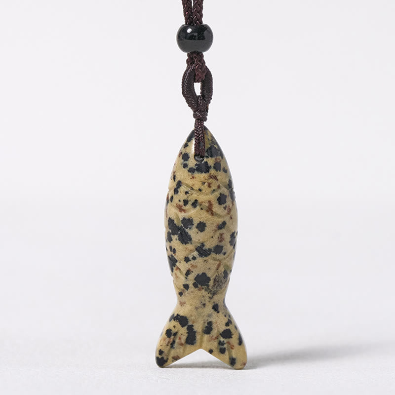 Buddha Stones Carving Koi Fish Pink Crystal Indian Agate Amethyst Warmth Prosperity Necklace Pendant