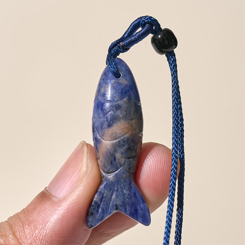 Buddha Stones Carving Koi Fish Pink Crystal Indian Agate Amethyst Warmth Prosperity Necklace Pendant