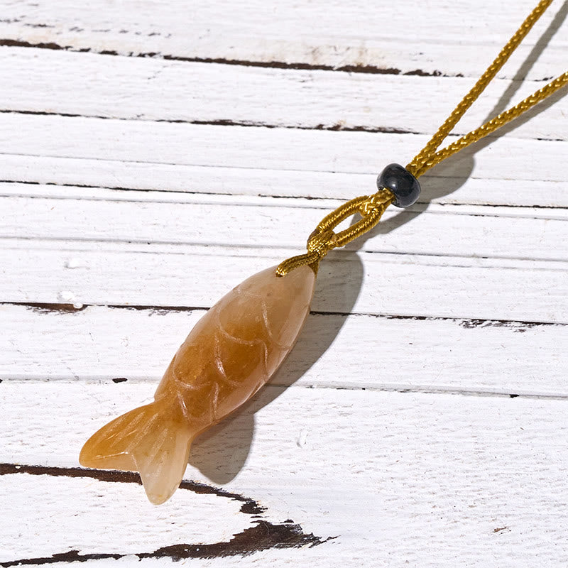 Buddha Stones Carving Koi Fish Pink Crystal Indian Agate Amethyst Warmth Prosperity Necklace Pendant