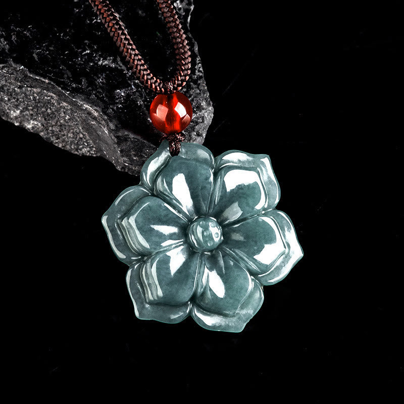 EverestArtstudios Peach Blossom Jade Prosperity Necklace Pendants