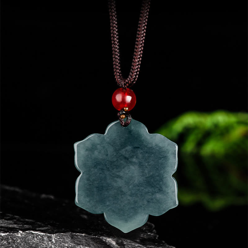 EverestArtstudios Peach Blossom Jade Prosperity Necklace Pendants