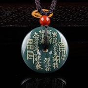 EverestArtstudios Mountain Ghosts Spend Money Peace Buckle Jade Luck Necklace Pendant