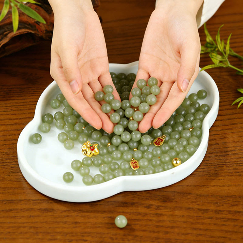 EverestArtstudios Year Of The Horse Hetian Jade Abundance Bracelet