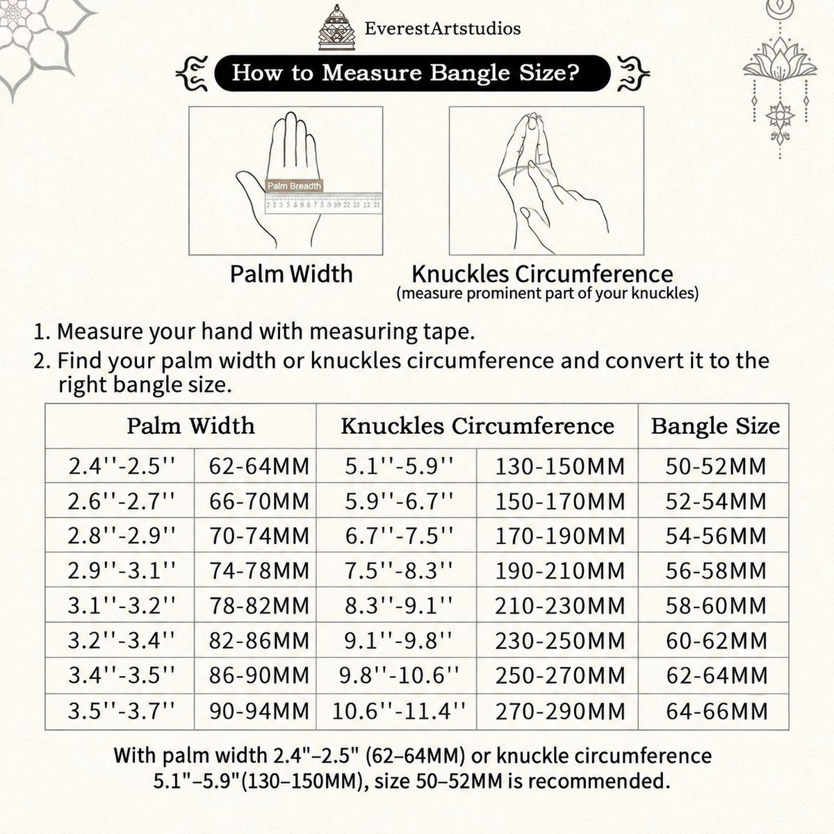 EverestArtstudios bangle guide