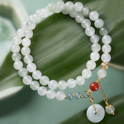EverestArtstudios Jade Peace Buckle Luck Abundance Double Wrap Bracelet