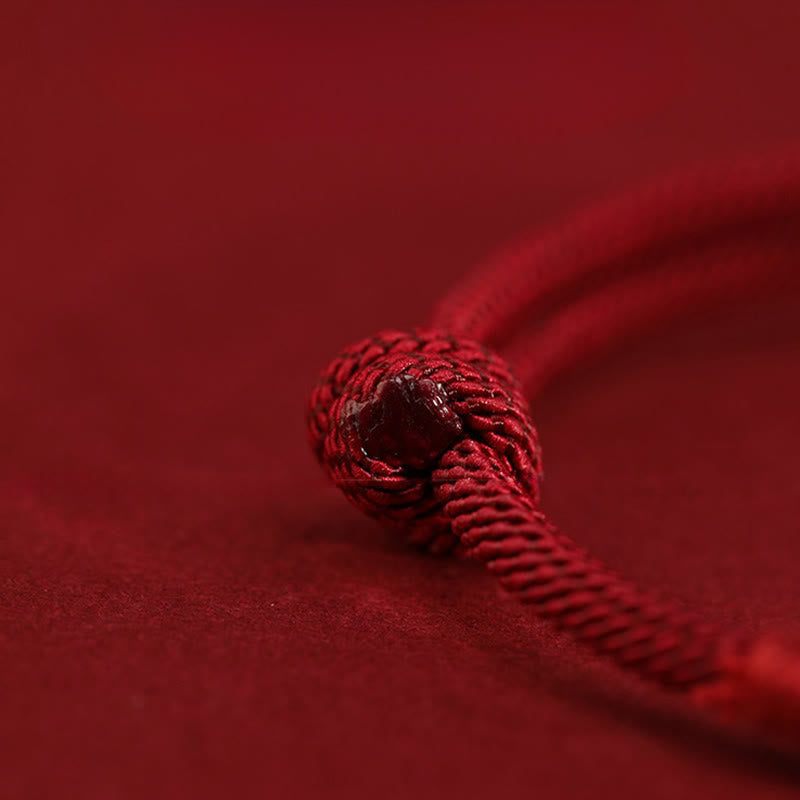 Buddha Stones 999 Gold Ring Design Handmade Luck Braided Red Rope Bracelet Anklet