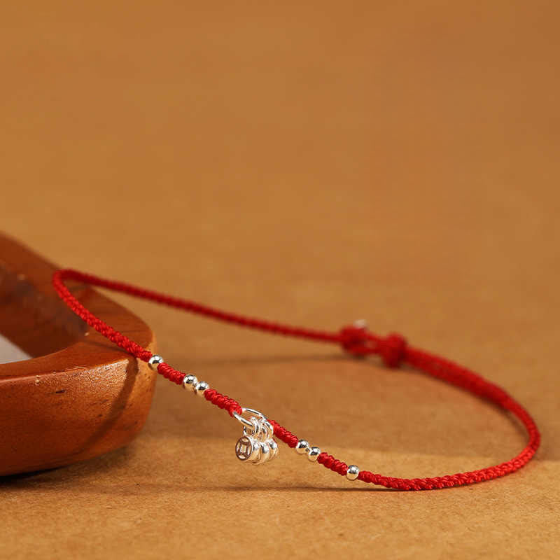 Buddha Stones Handcrafted 925 Sterling Silver Copper Coins Design Protection Strength Ultra-Thin Bracelet Anklet