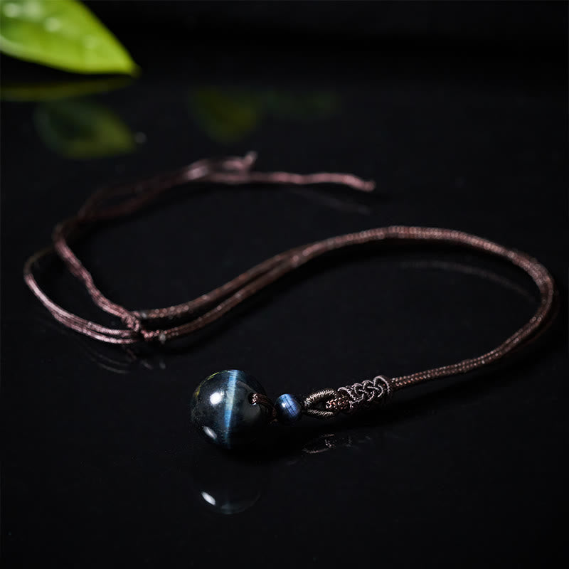 Buddha Stones Tiger's Eye Silver Sheen Obsidian Gold Sheen Obsidian Rainbow Obsidian Positive Necklace Pendant