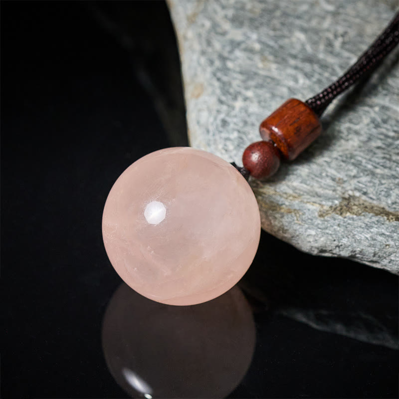 Buddha Stones White Crystal Pink Crystal Tiger Eye Smoky Quartz Protection Necklace Pendant