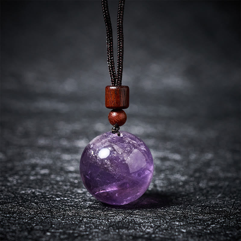 Buddha Stones White Crystal Pink Crystal Tiger Eye Smoky Quartz Protection Necklace Pendant