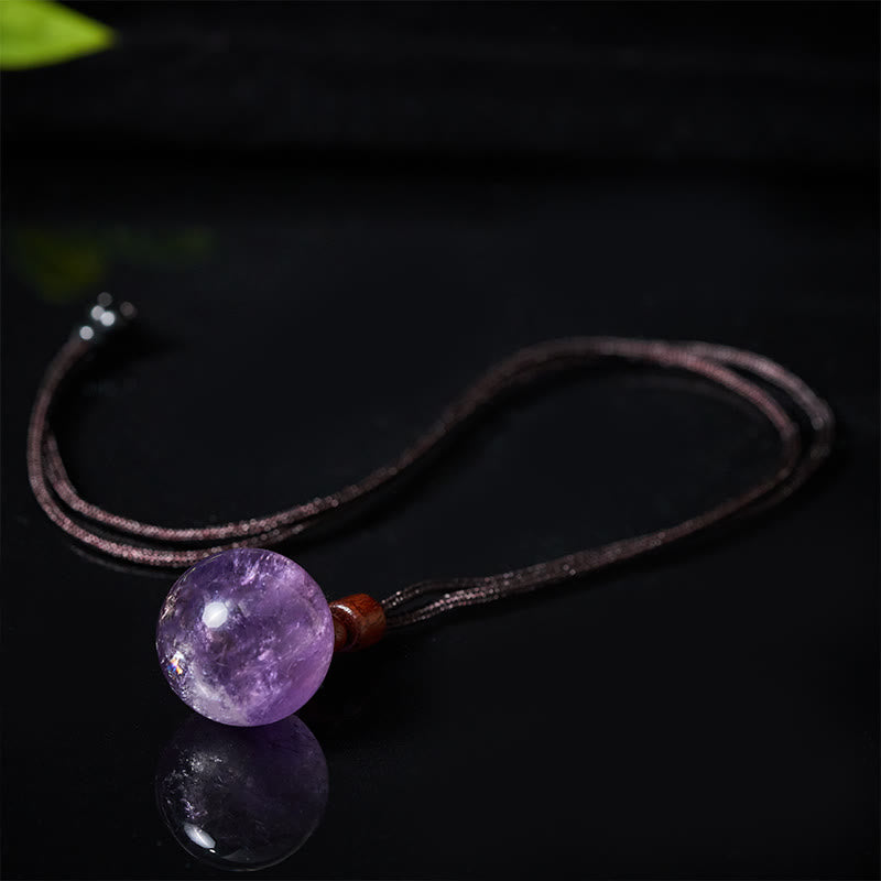 Buddha Stones White Crystal Pink Crystal Tiger Eye Smoky Quartz Protection Necklace Pendant