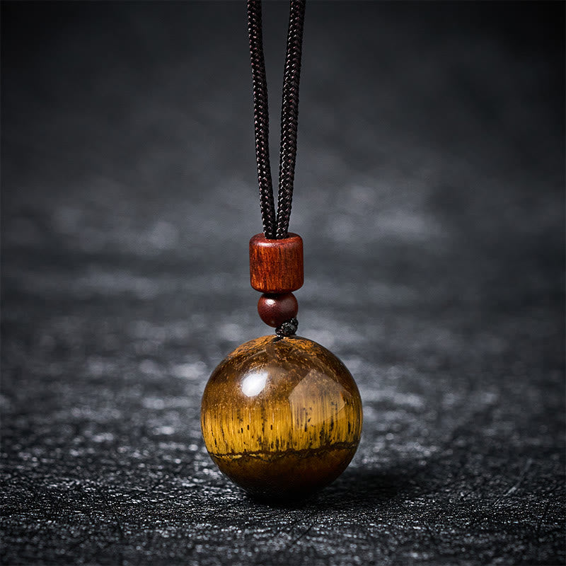 Buddha Stones White Crystal Pink Crystal Tiger Eye Smoky Quartz Protection Necklace Pendant