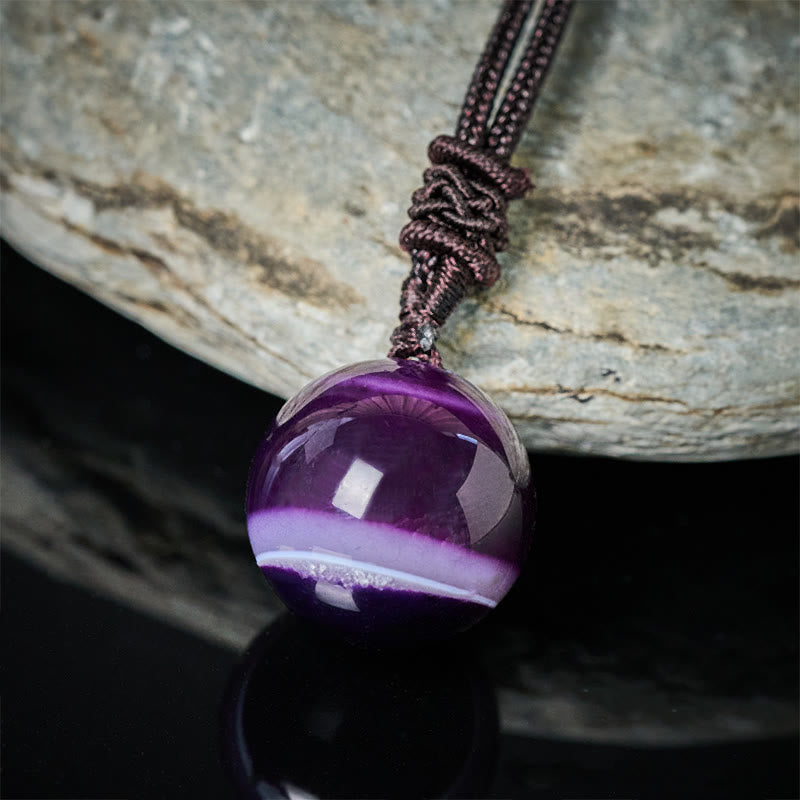 Buddha Stones Amethyst Yellow Agate Various Agate Pink Crystal Lazurite Lapis Lazuli Balance Necklace Pendant