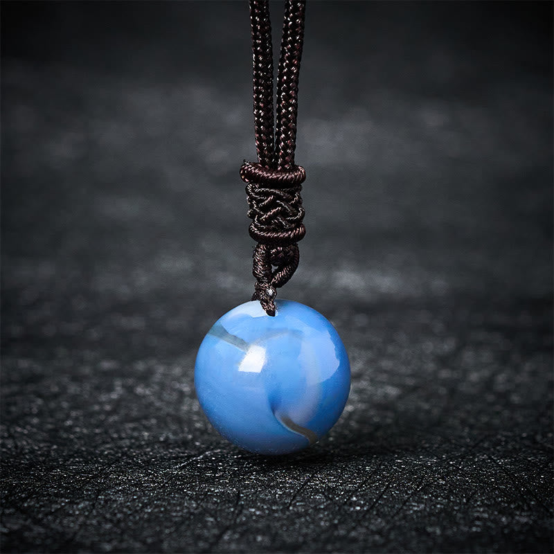 Buddha Stones Amethyst Yellow Agate Various Agate Pink Crystal Lazurite Lapis Lazuli Balance Necklace Pendant