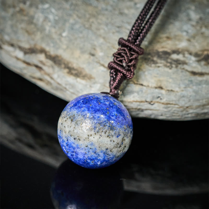 Buddha Stones Amethyst Yellow Agate Various Agate Pink Crystal Lazurite Lapis Lazuli Balance Necklace Pendant