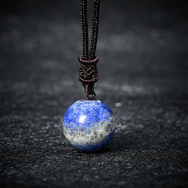 Buddha Stones Amethyst Yellow Agate Various Agate Pink Crystal Lazurite Lapis Lazuli Balance Necklace Pendant