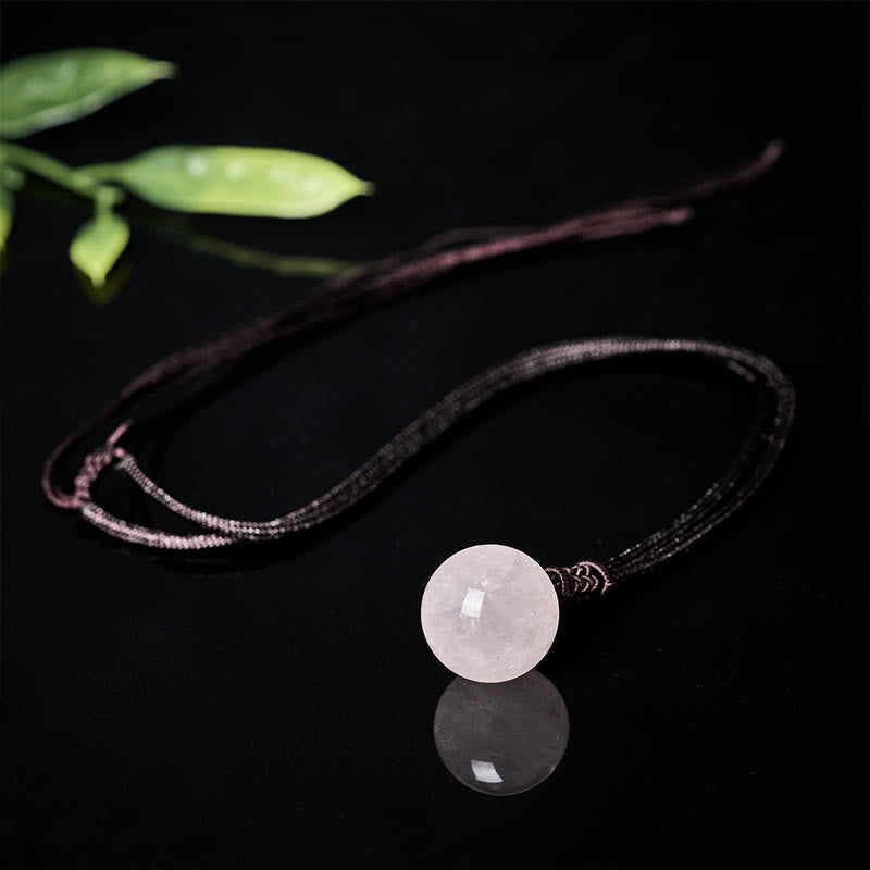 Buddha Stones Amethyst Yellow Agate Various Agate Pink Crystal Lazurite Lapis Lazuli Balance Necklace Pendant