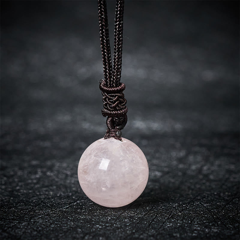 Buddha Stones Amethyst Yellow Agate Various Agate Pink Crystal Lazurite Lapis Lazuli Balance Necklace Pendant