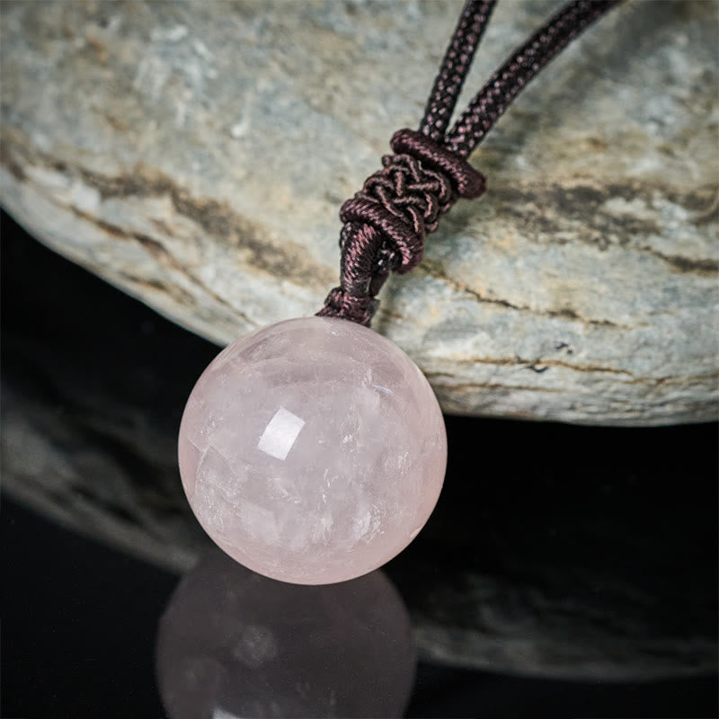 Buddha Stones Amethyst Yellow Agate Various Agate Pink Crystal Lazurite Lapis Lazuli Balance Necklace Pendant