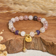 EverestArtstudios Golden Silk Jade Fu Character Rabbit Ward Off Evil Spirits Bracelet