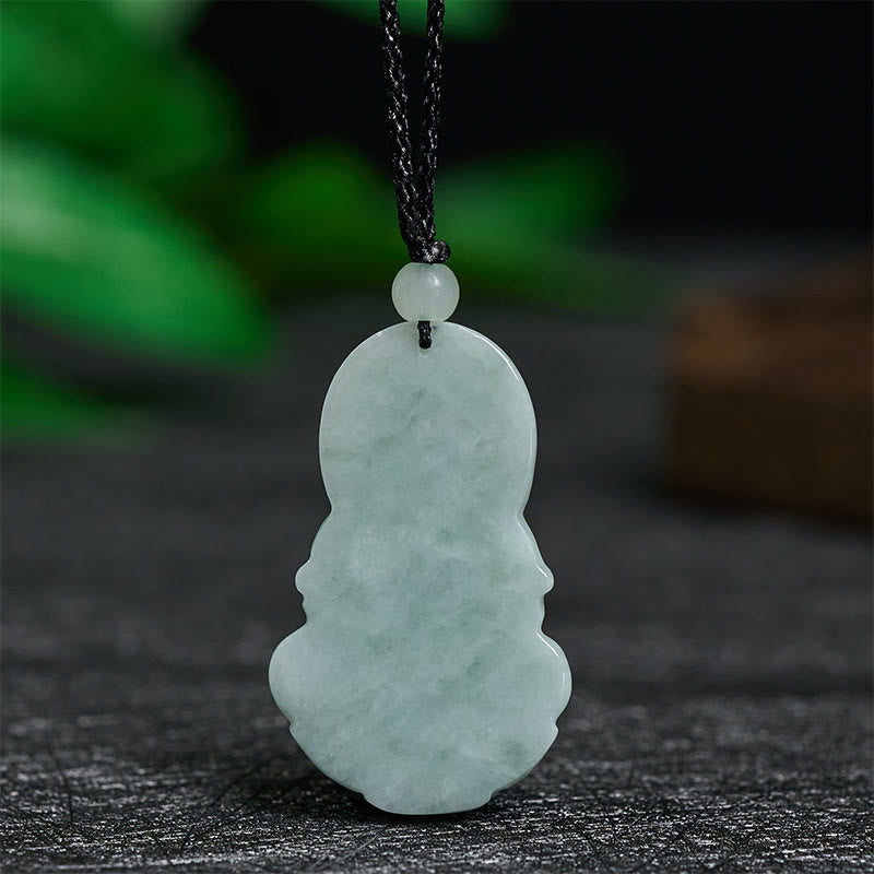 EverestArtstudios Jade Kwan Yin Avalokitesvara Harmony Necklace Pendant