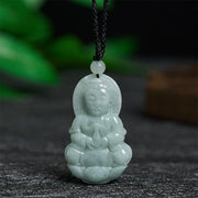EverestArtstudios Jade Kwan Yin Avalokitesvara Harmony Necklace Pendant
