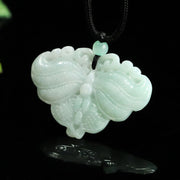 EverestArtstudios Jade Butterfly Prosperity Necklace Pendant